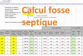 Dimensionnement Fosse Septique Excel Fosse Septique Assainissement Fosse