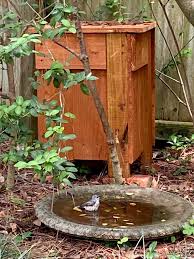 It is a broken bird bath+water feature which was left behind by the previous owners of our house. How To Diy A Dripper For Birds