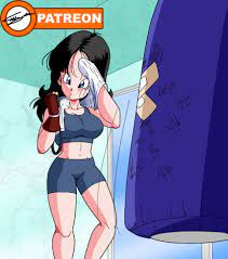 videl, dragon ball, dragonball z, highres, breasts, large breasts, pig  tail, playing sports, tail, teejeedbart, videl (tales) - Image View - |  Gelbooru - Free Anime and Hentai Gallery