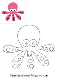 Octopus Boyama Sayfalari Aplike Desenleri Ahtapot
