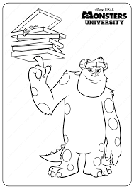 Coloring pages the monster inc. Printable Cute Monsters University Sulley Coloring Pages