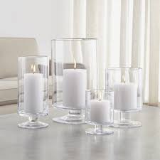 Shown with a 2 diameter candle. London Glass Hurricane Candle Holders Crate And Barrel Glass Hurricane Candle Holder Hurricane Candles Glass Candle Holders