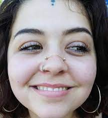 High Nostril Upgrade With Jewelry From Bvla And Lynx Jewelry Inserted At Our Highpriestessdowntown Location Nose Piercing Hoop Body Piercings Nose Piercing