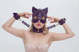 Kitty Bunny Mask Leather BDSM Wear Kitten Ears Cosplay - Etsy