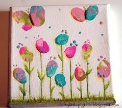 Painting Created With Acrylic Paint India Ink Pens Finger Thumb Prints Great Activity To Kinder Basteln Und Malen Fingerabdruck Kunst Gemalde Fur Kinder