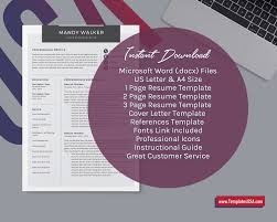 Although cv formats are no longer constrained to a single template, the 'classic' outline is worth considering. Professional Cv Template For Word Modern Cv Template Design Creative Resume Teacher Resume 1 2 And 3 Page Resume Editable Resume Template For Job Application Instant Download Templatesusa Com