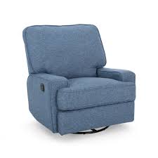 Noble House Bobbie Traditional Fabric Swivel Glider Recliner Navy Blue Tweed Walmart Com Swivel Glider Recliner Glider Recliner Swivel Recliner Chairs
