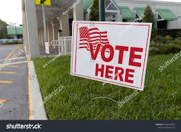 Polling Place Signs On Election Day Stock Photo 1846622005