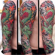 Tattoo sleeves basically refer to those tattoo designs that are usually large in size or cover a huge part of your arm or leg when put together. Dragon Arm Sleeve Tattoo Designs Novocom Top