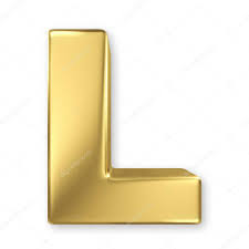 Georgian has many difficulties, but spelling is not one of them: Letter L From Gold Solid Alphabet Stock Photo By C Smaglov 34119581
