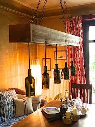 Unsere Selbstgebaute Lampe Mit Flaschen Rustikale Lampen Flaschenlampe Lampe