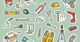 Cartoon Builder Construction Tools Construction Tools Doodle Wall Construction Wallpaper