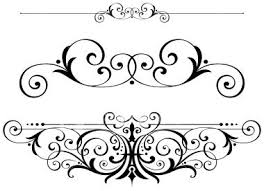 Victorian blue and white transferware serving dish or bowl. Victorian Scrolls And Ruleline Scroll Design Vector Art Free Clip Art