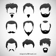 Man Hairstyles Hair Vector Beard Silhouette Mens Hairstyles