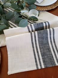 Black And White Farmhouse Table Runner Easter Table Runner Farmhouse Table Runner White And Black Grain Sack Runner Black Striped Rustic Table Runners Farmhouse Table Runners Modern Table Runners