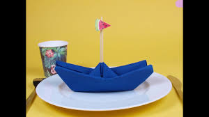 Pliage de serviette pour toutes les occasions. Pliage Serviette Bateau Youtube