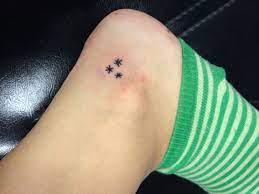 Stars On My Ankle These Exact Three Stars Are On Every Single Page Of The Harry Potter Books Star Tattoos Tattoos 3 Stars Tattoo