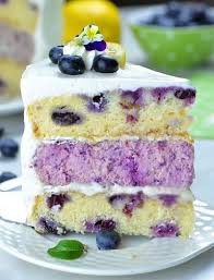 To quickly soften cream cheese, remove from wrapper, and place on microwavable plate; Lemon Blueberry Cheesecake Cake Recipe Omg Chocolate Desserts