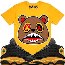 Black And Yellow 13s Melo Baws T Shirt Honey Baws Gold Sneaker Tees Shirt Jordan 13 Oak Hill Melo Sneaker Tee Cute Swag Outfits Red Sneakers