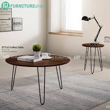 Shop modern living, dining, office, and bedroom furniture at west elm®. Stylo Industrial Style Coffee Table And Side Table Set Brown Furnituredirect Com My