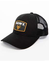 Hawx Men S Black Patch Logo Trucker Cap Black Patch Patch Logo Trucker Cap
