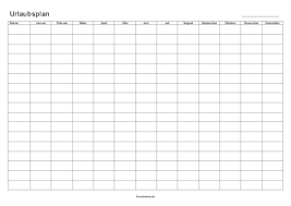 Die feiertage lassen sich, je nach bundesland, individuell vom anwender festlegen. Urlaubsplan Jahresplan Pdf Pdf Vorlage Zum Ausdrucken