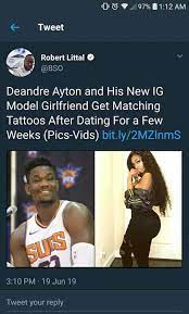 Deandre ayton has a big plan for himself heading into his third season with the phoenix suns, and it appears he has spelled out that plan across his back. Deandre Ayton With New Girlfriend All Star Basketball Facebook