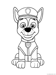 You can now print this beautiful paw patrol chase coloring page or color online for free. Paw Patrol Coloring Pages Tv Film Chase Paw Patrol 2 Printable 2020 05892 Coloring4free Coloring4free Com