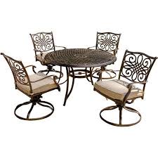 Overstock.com has been visited by 1m+ users in the past month Hanover Traditions 5 Piece Dining Set With Four Swivel Rockers And A 48 In Round Table Walmart Com Dining Furniture Sets Patio Dining Set Patio Furniture Sets
