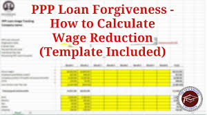 How to complete the ppp loan forgiveness application. Ppp Loan Forgiveness How To Calculate Wage Reduction Template Included Youtube