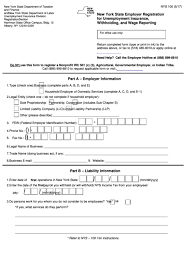 Ny state dept of insurance. Form Nys 100 New York State Employer Registration For Unemployment Insurance Withholding And Wage Reporting Printable Pdf Download