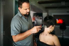 In this video, i show you step by step how to do a popular boys haircut at home with clippers! Father Kid Shaving Stock Photos Offset