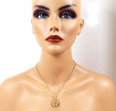 Sarah Coventry Gold Tone Filigree Flower Vintage Pendant Necklace