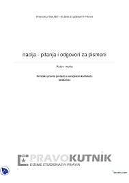 Nacija Skripta Hrvatska Pravna Istorija U Evropskom Kontekstu Pravo Rezime Predlog Hrvatska Pravna Povijest U Evropskom Kontekstu Docsity
