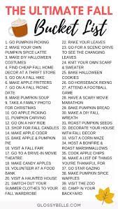 You can go all out with costumes or keep it more casual. Fall Bucket List 2021 40 Fun Activities To Try This Autumn Glossy Belle Fall Bucket List Autumn To Do List Autumn Activities