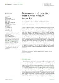 PDF) Caregiver and child question types during a museum interaction
