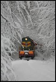 Snowy Train Winter Scenes Train Train Tracks