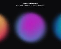 The rainbow color is in soft spectrum and how it is combined with the soft grain texture, it makes this gradient texture suits trendy vintage themes. Grainy Gradient Tooolkit