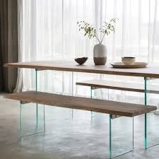 Browse a variety of solid, engineered and reclaimed wood dining tables with a full range of beautiful table tops, including walnut, mahogany, oak, teak, pine and more. Ferndale Dining Bench Modern Bench Wooden Bench Glass Bench