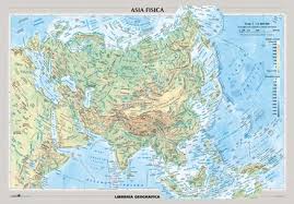 Rappresenta cioè gli elementi fisici del pianeta, come le catene montuose, le valli e le coste, gli altipiani e le pianure, i deserti e i ghiacciai, i laghi, i fiumi e i mari con i fondali. Asia Fisica E Politica Carelli Store