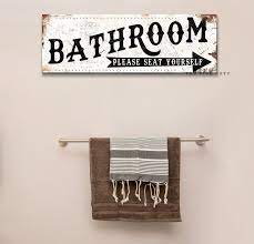 5 out of 5 stars. Bathroom Sign Farmhouse Bathroom Wall Decor Bathroom Decor Etsy In 2021 Bathroom Signs Rustic Bathroom Decor Bathroom Decor