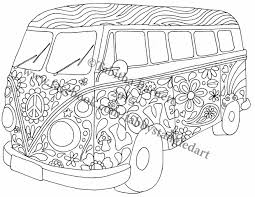 Discover and save your own pins on pinterest. Hippie Bus Coloring Page Tabby S Tangled Art