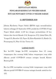 Jabatan kesihatan negeri johor #jknjohor #kkm jknjohor.moh.gov.my. Jabatan Penerangan Negeri Sabah On Twitter Kenyataan Media Pengarah Kesihatan Negeri Sabah Situasi Penyakit Covid 19 Negeri Sabah 21 September 2020 Sumber Pengarah Kesihatan Negeri Sabah Japensabah Covid19 Https T Co 1pgsh7ep34