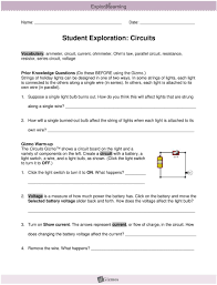 Explore learning element builder gizmo answer key gizmo comes with an answer key. Student Exploration Circuits Pdf Free Download