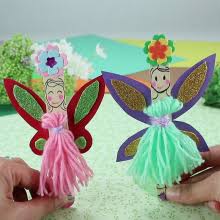 Petites Fees En Batonnets En Bois Activites De Bricolage Craft Activite Manuelle Noel Primaire