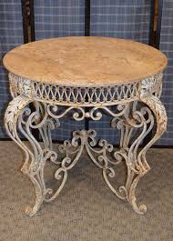 Details About Ornate Shabby Rococo Style Wrought Iron Marble Top Center Table Antique Wrought Iron Wrought Iron Wrought Iron Decor Table