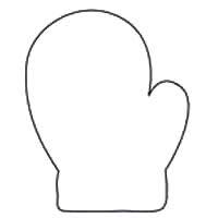 Mitten Outline 6 Mitten Templates Shapes Mitten Stencils Mittens Template Mitten Stencils
