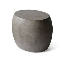 A Side Table Made Of Fiber Reinforced Concrete Softened With A Rounded Silhouette Modern Outdoor Side Tables Side Table End Tables