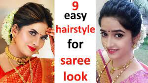 9 Easy Hairstyle For Saree Look Easy Hairstyle For Party Hair Style Girl New Hairstyle Youtube