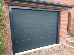 Automatic Sectional Garage Door Finished In Anthracite With Sectional Garage Doors Garage Doors Garage Door Design